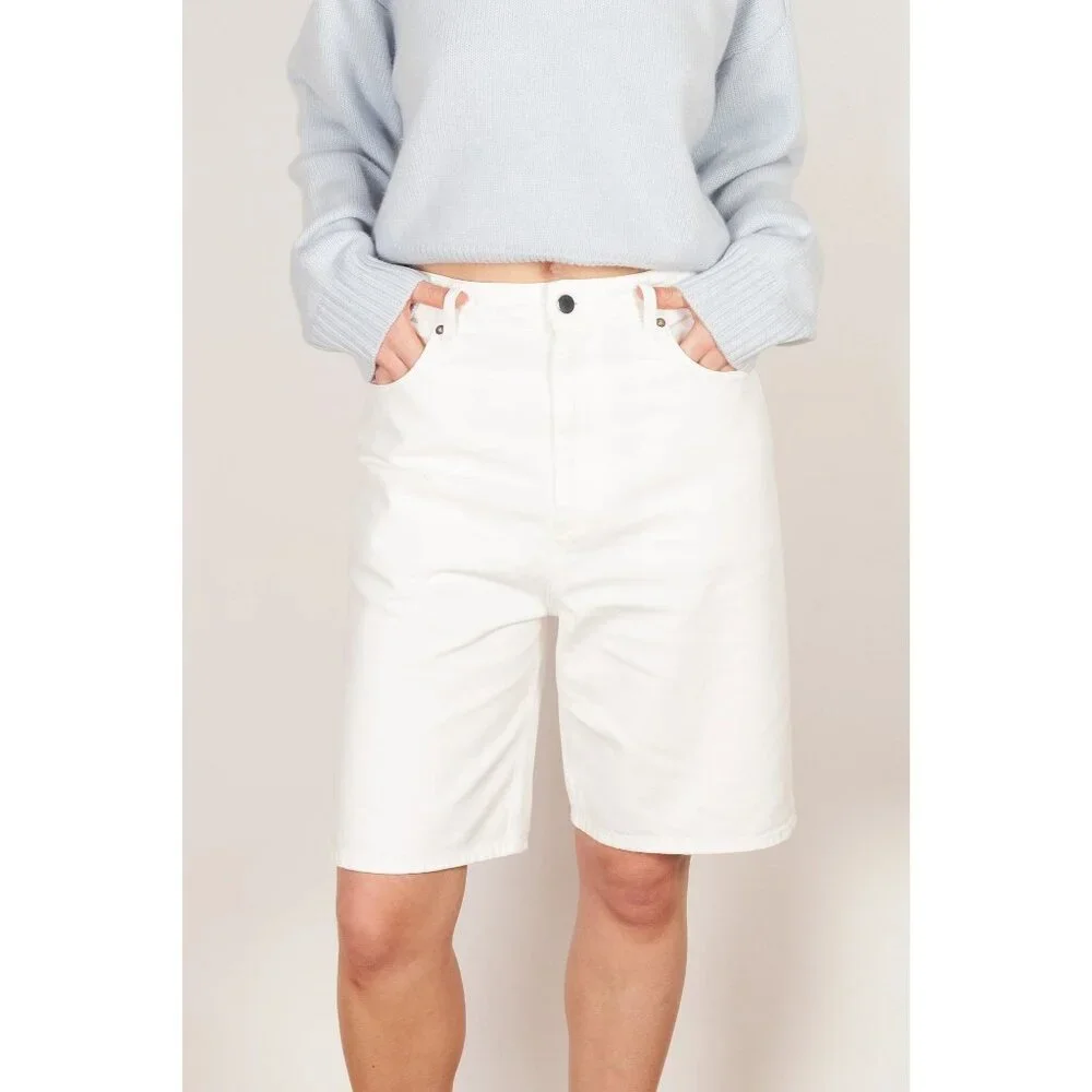 Loulou Studio Isu Shorts in Ivory 25 New Womens Bermuda Long Knee